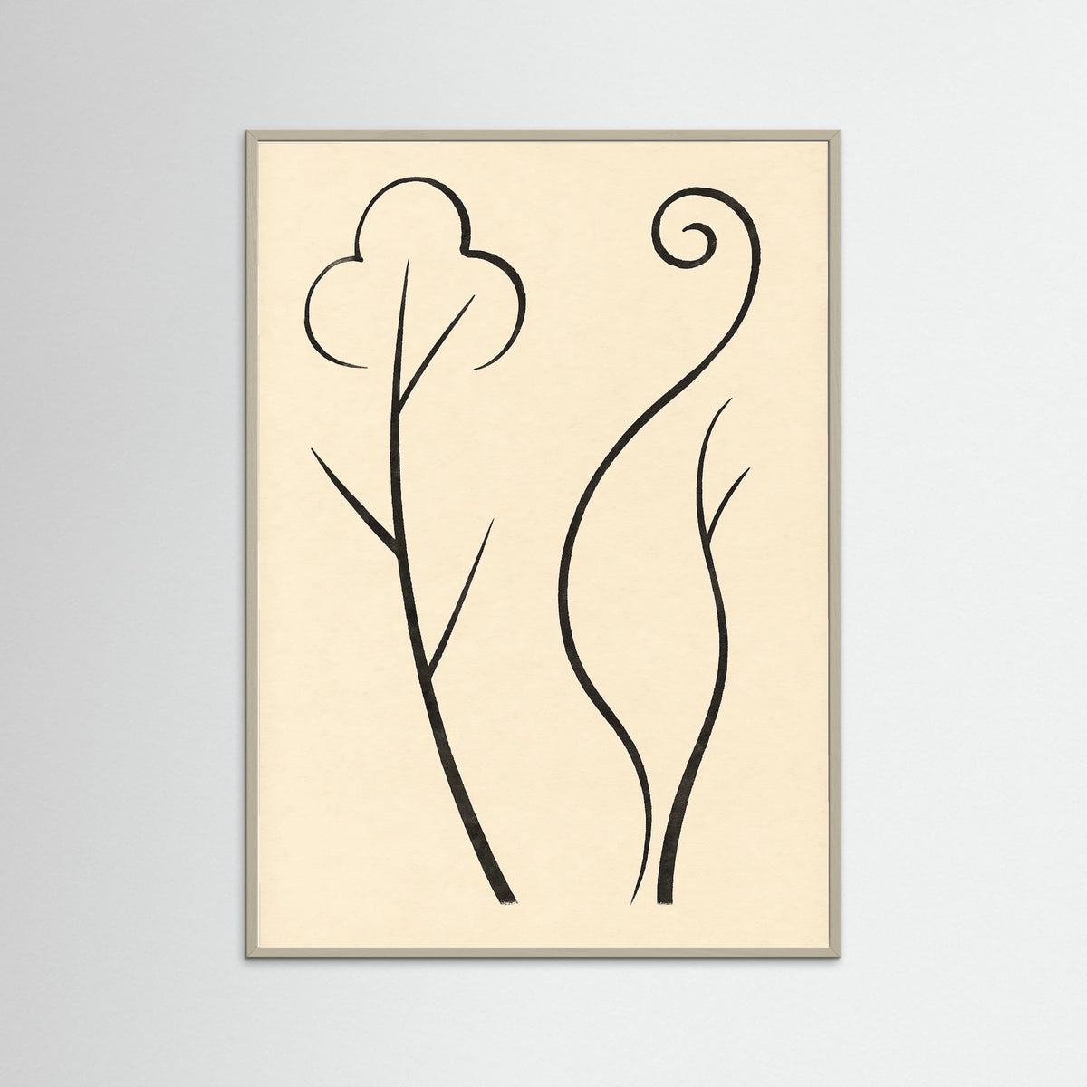 Grey Wood Organic Curves