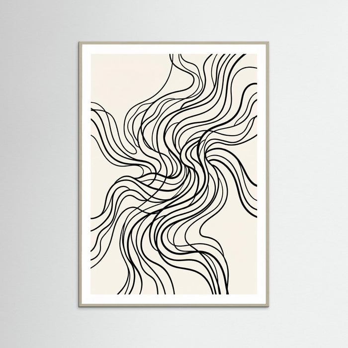 Grey Wood Organic Flow Black