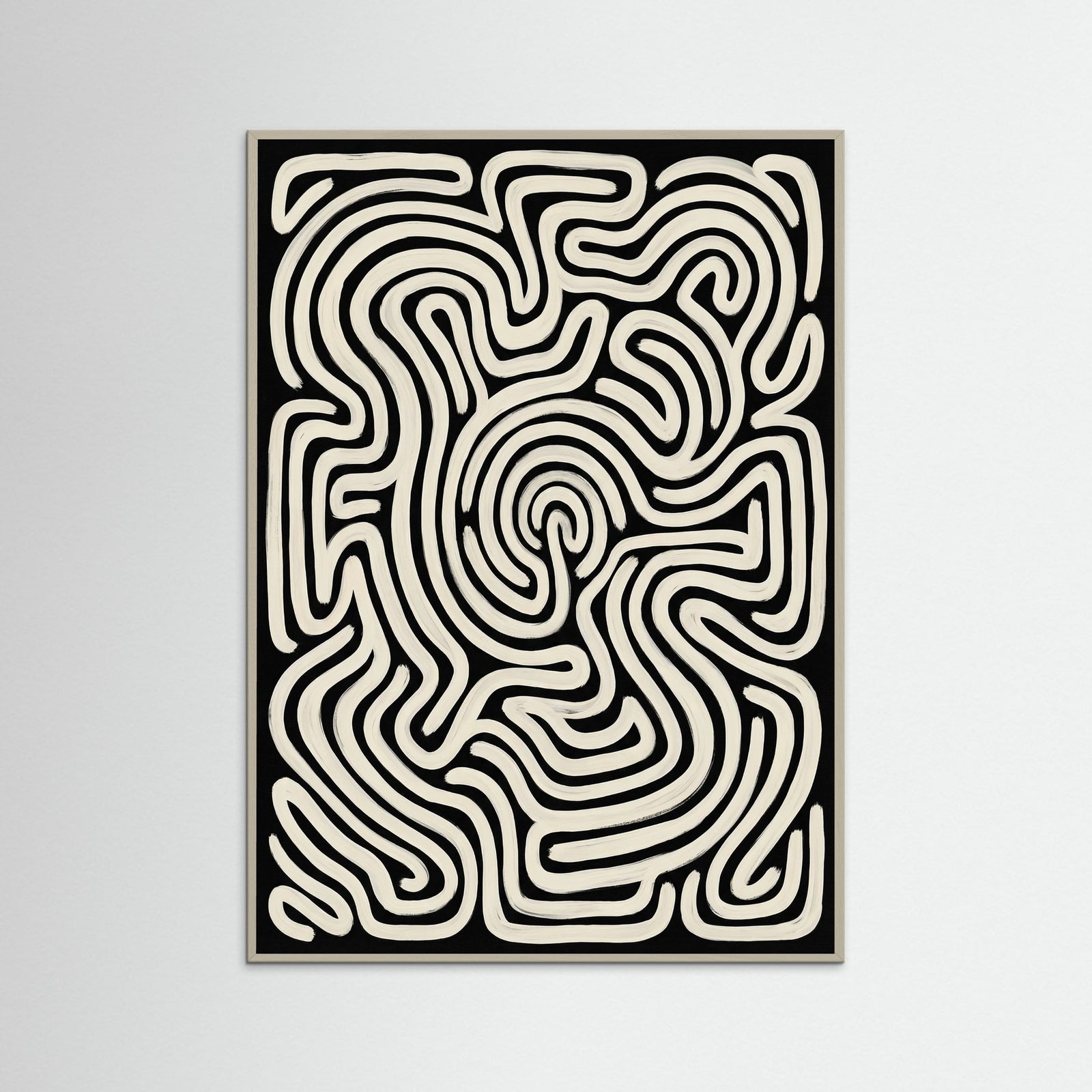 Grey Wood Organic Flow Black