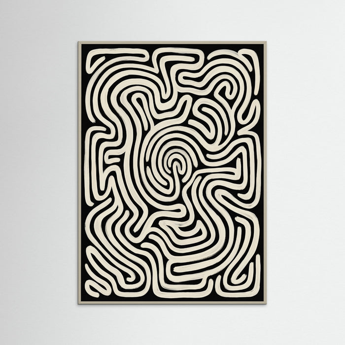 Grey Wood Organic Flow Black