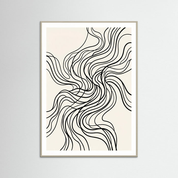 Grey Wood Organic Flow Black