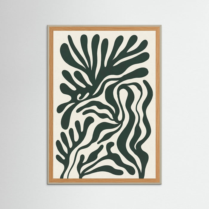 Grey Wood Organic Flow Green
