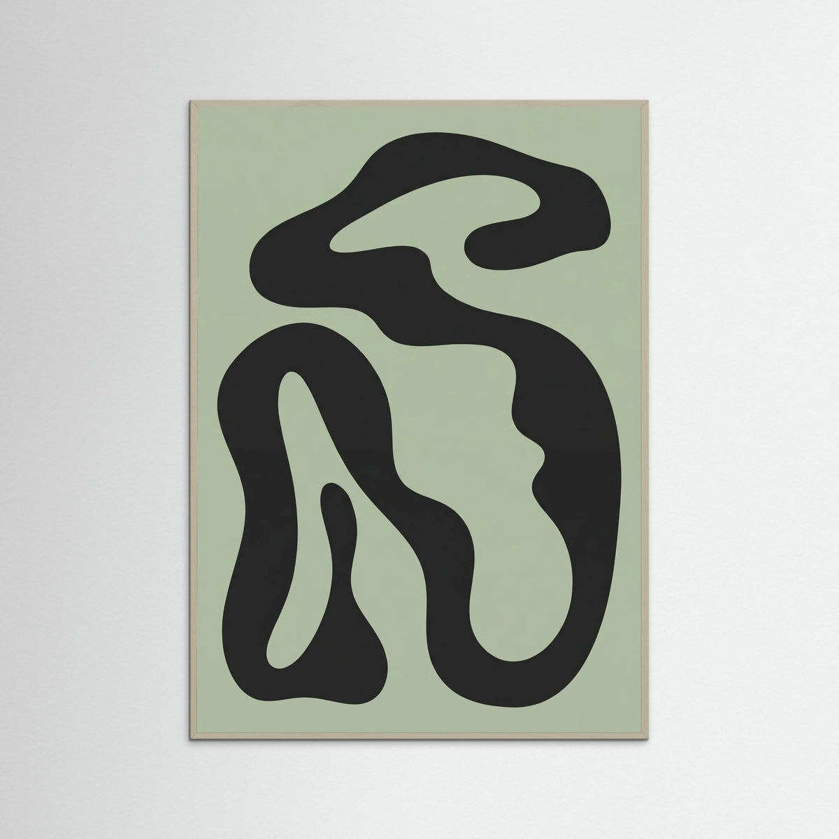 Grey Wood Organic Shapes Abstraction