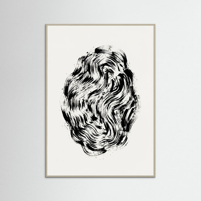 Grey Wood Organic Strokes