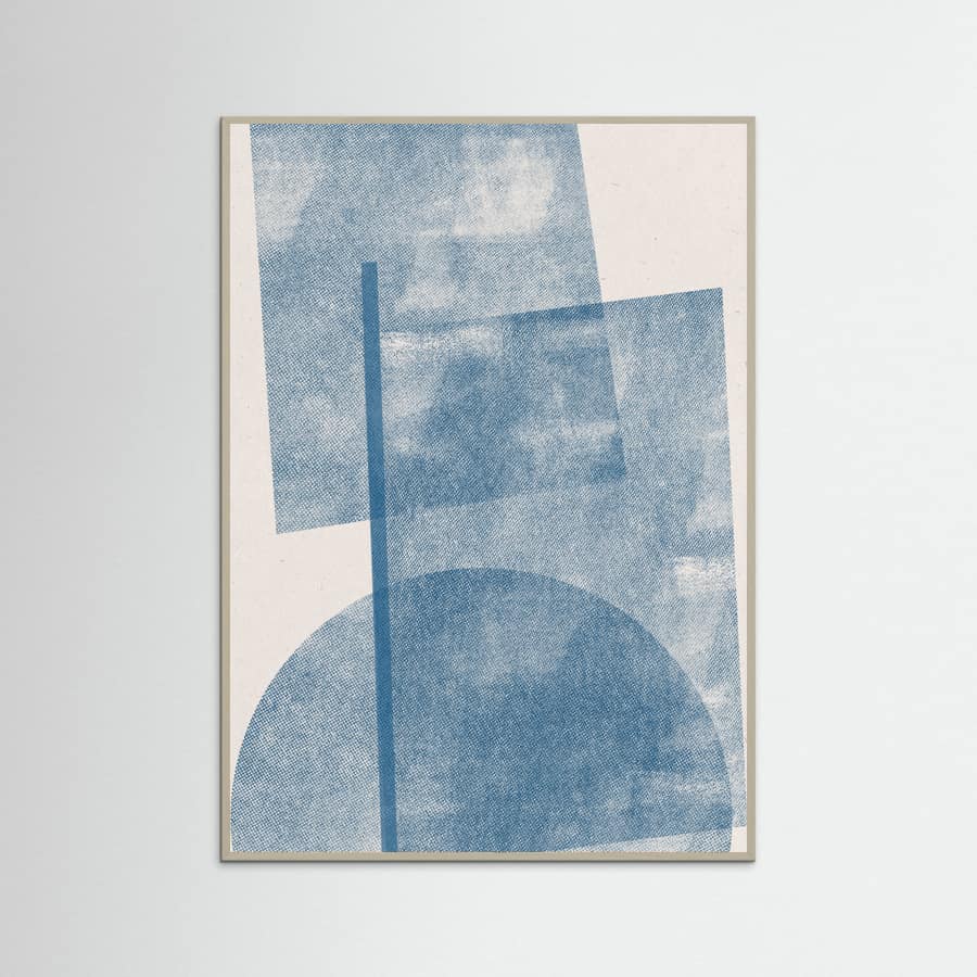Paper Blue Collage No.2 Poster – poster and art print