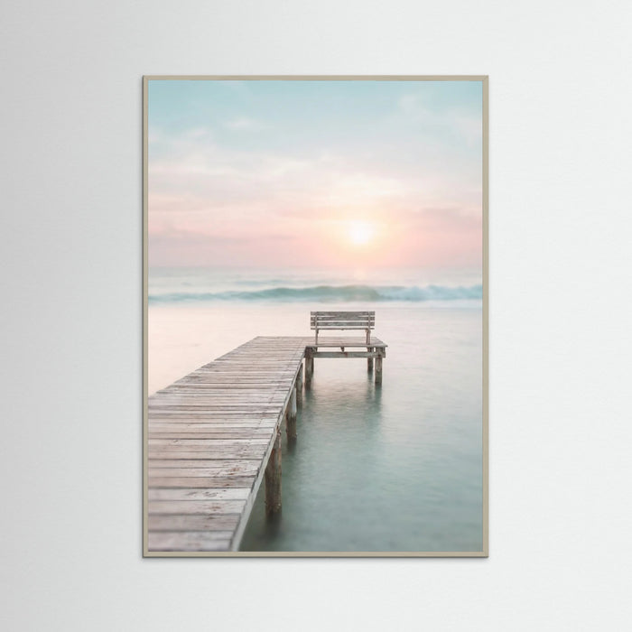 Grey Wood Pastel Surf Escape