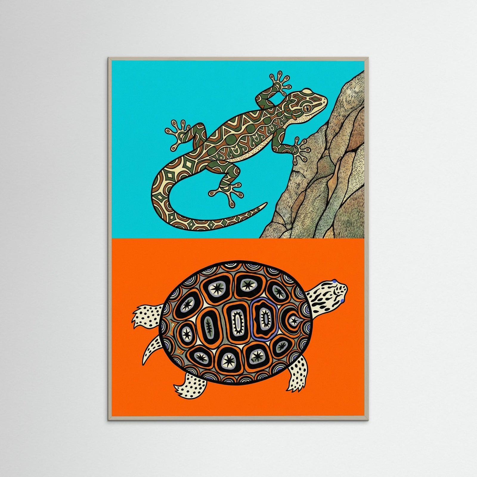 Grey Wood Patterned Turtle