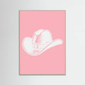 Pink Cowboy Hat Poster – plakat og kunsttryk