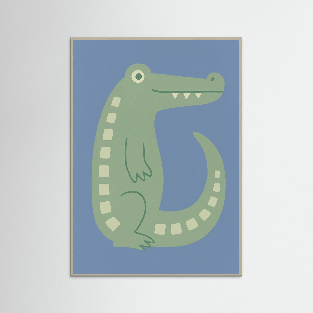 Grey Wood Playful Crocodile