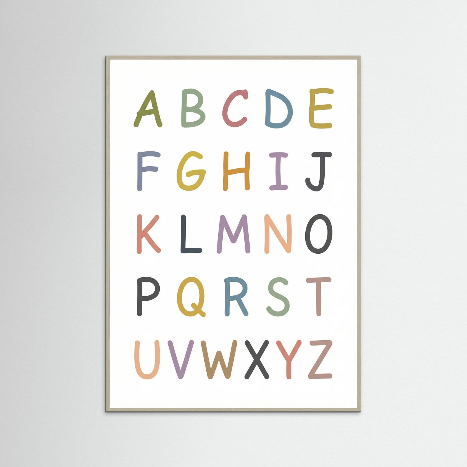 Grey Wood Playful Number Chart