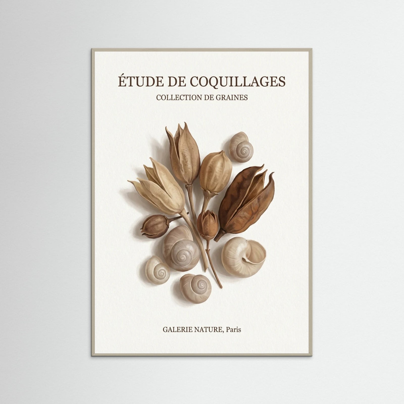 Grey Wood Pressed Foliage