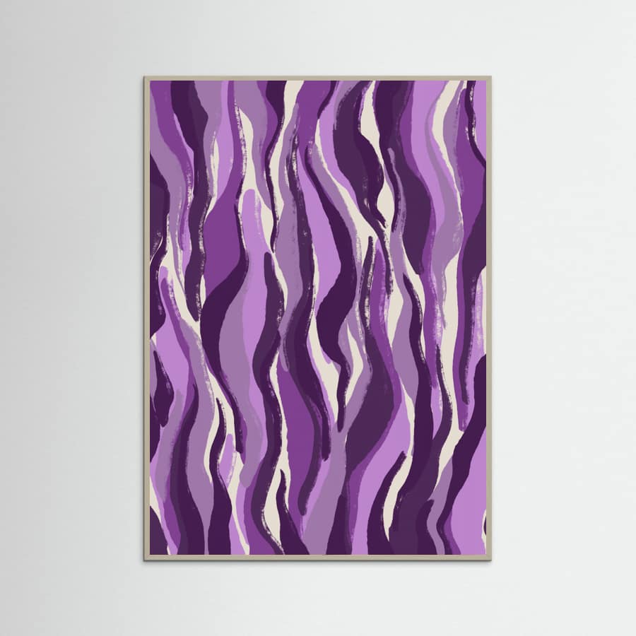 Purple Flame Waves Poster – plakat og kunsttryk