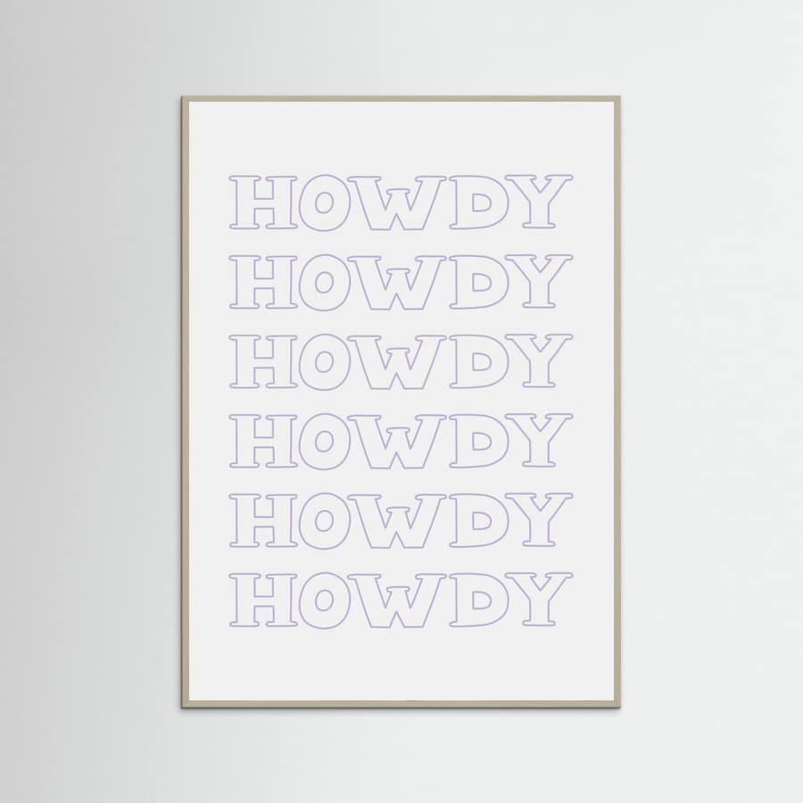 Plakat Purple Howdy – plakat i druk artystyczny