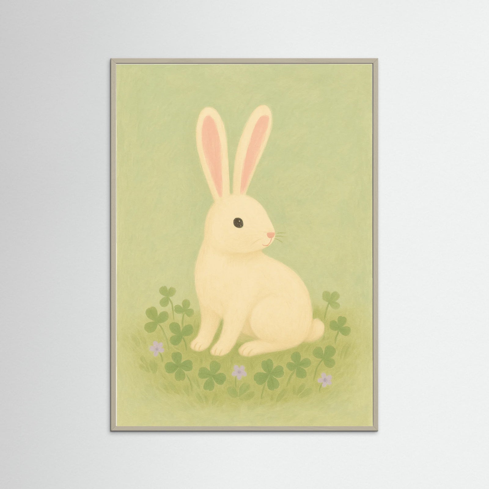 Grey Wood Quiet Bunny