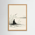 Grey Wood Quiet Reflection Black