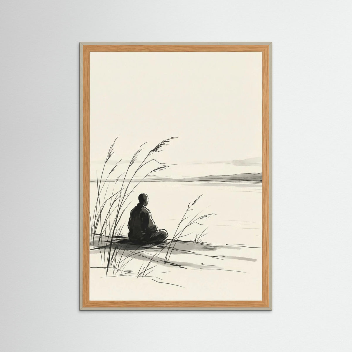 Grey Wood Quiet Reflection Black