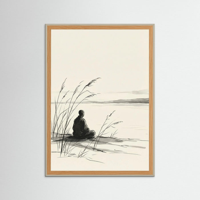 Grey Wood Quiet Reflection Black