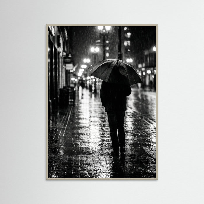 Grey Wood Rainy Metropolis