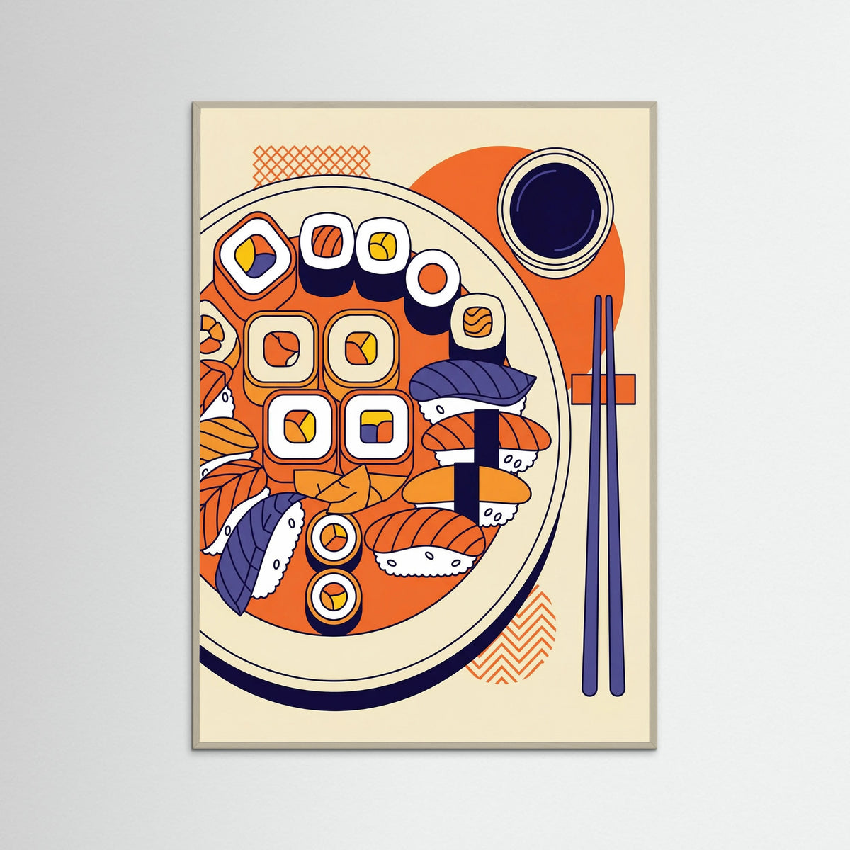 Grey Wood Ramen Noodle Art