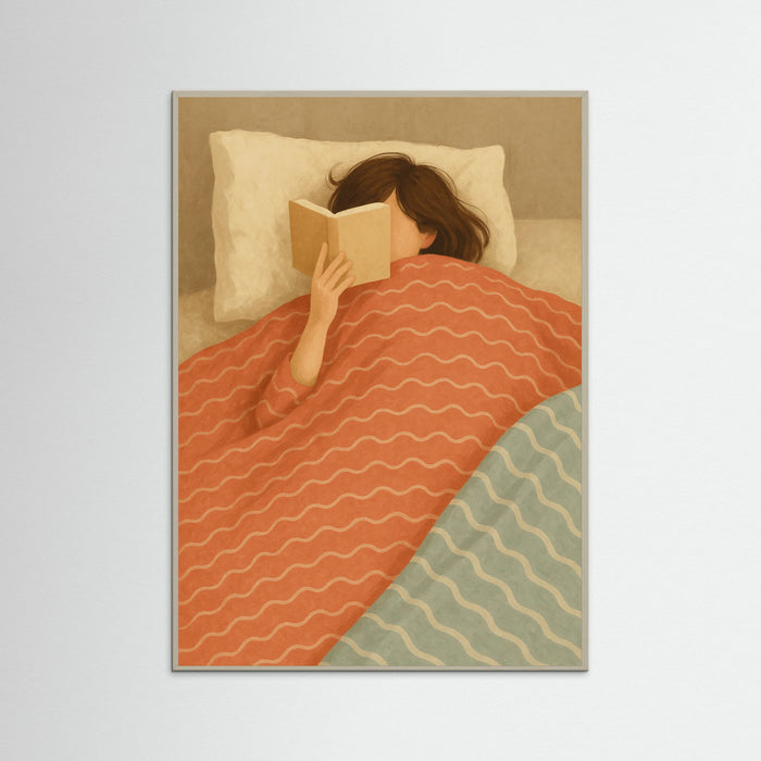 Grey Wood Reading in Bed