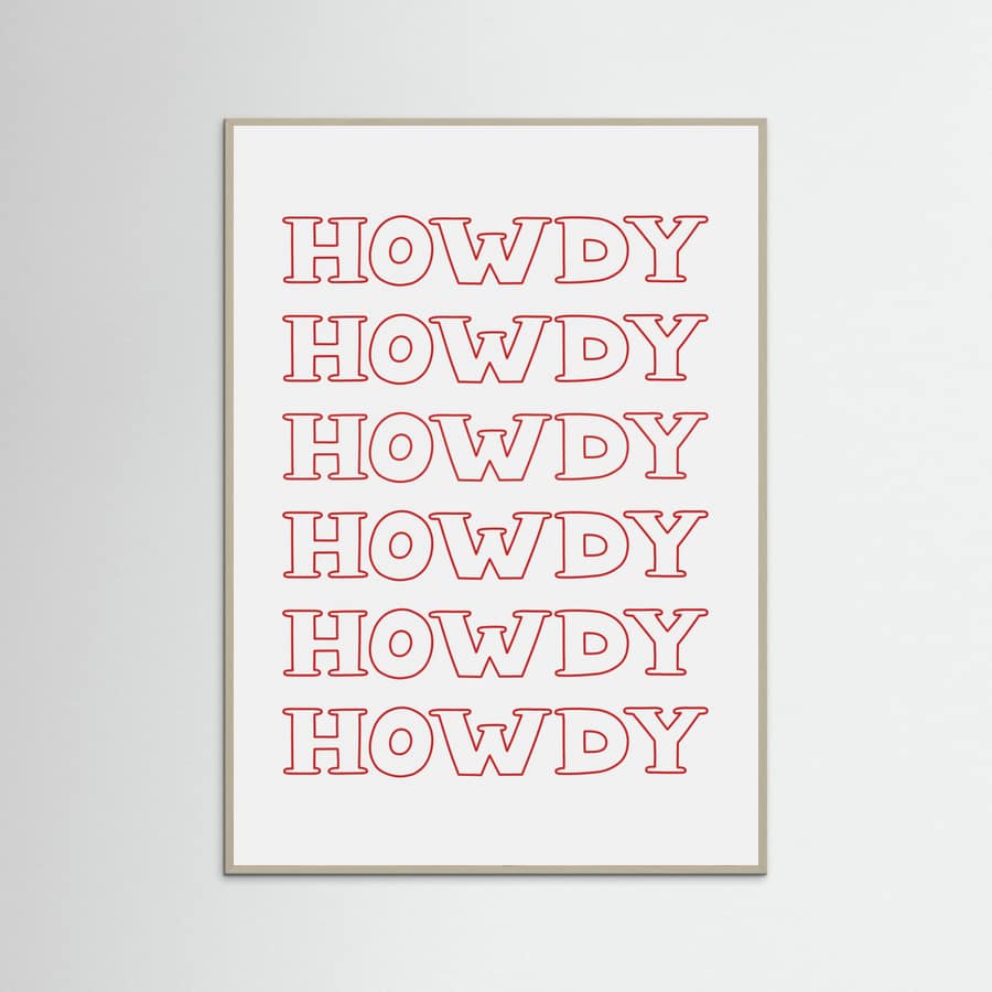 Red Howdy Poster – poster and art print