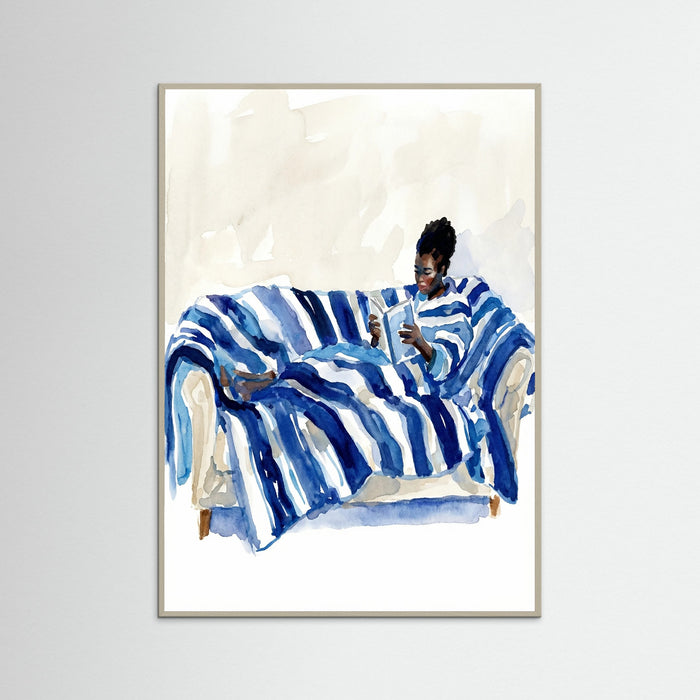 Grey Wood Relaxed Blue Comfort