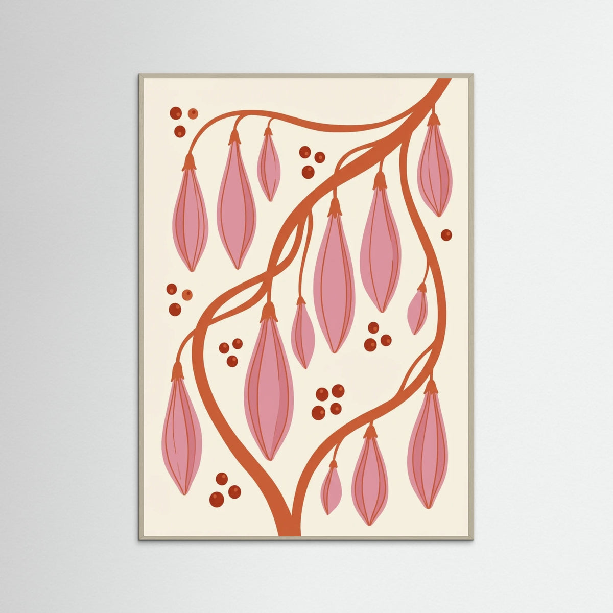 Grey Wood Retro Blooms