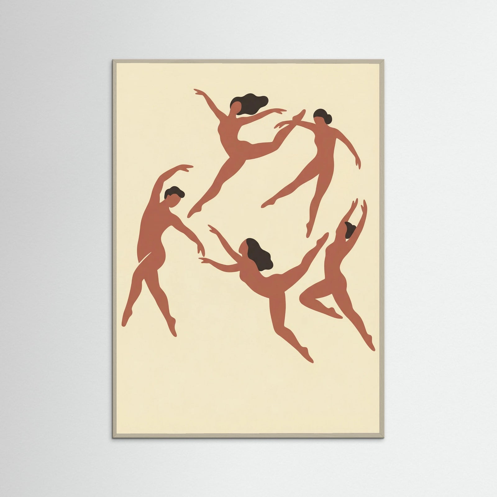 Grey Wood Rhythmic Human Forms