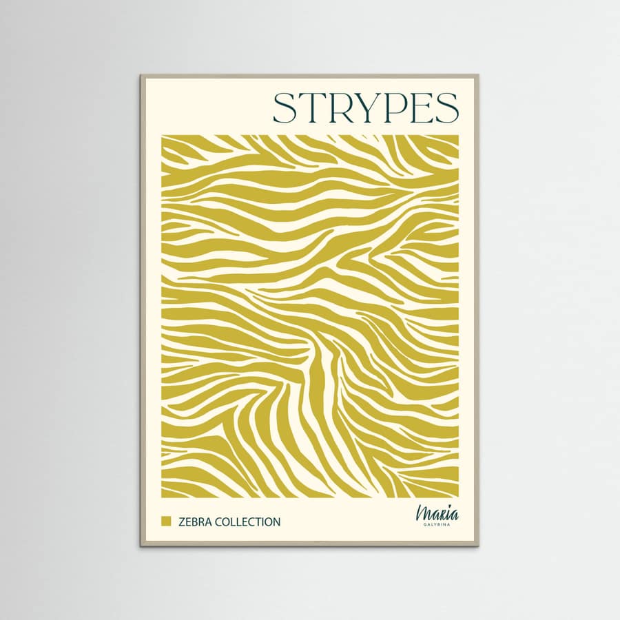 STRIPES. Zebra Collection Poster – plakat og kunsttryk