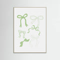 Plakat Sage Green Bows – plakat i druk artystyczny