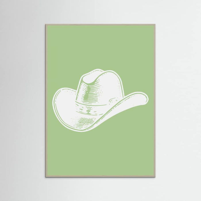 Plakat Sage Green Cowboy Hat – plakat i druk artystyczny