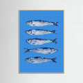 Poster Sardines on Blue – poster e stampa artistica