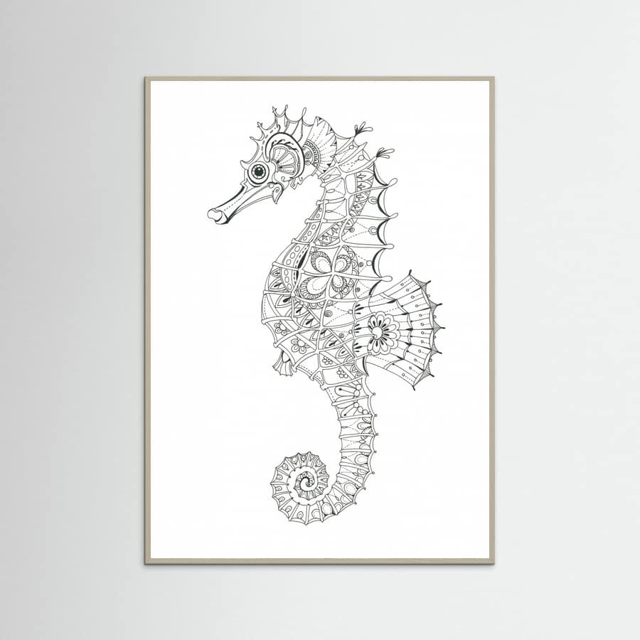 Seahorse 3 Poster – plakat og kunsttryk