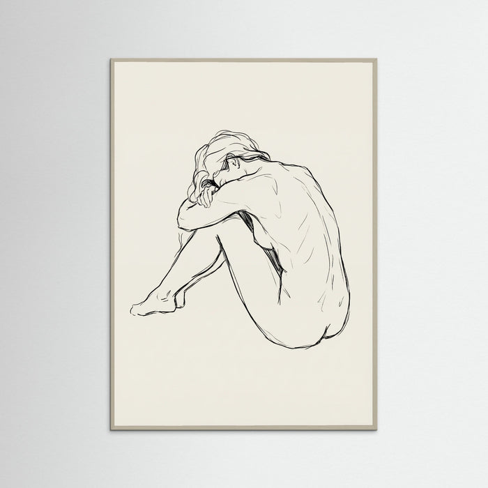 Grey Wood Seated Contemplation