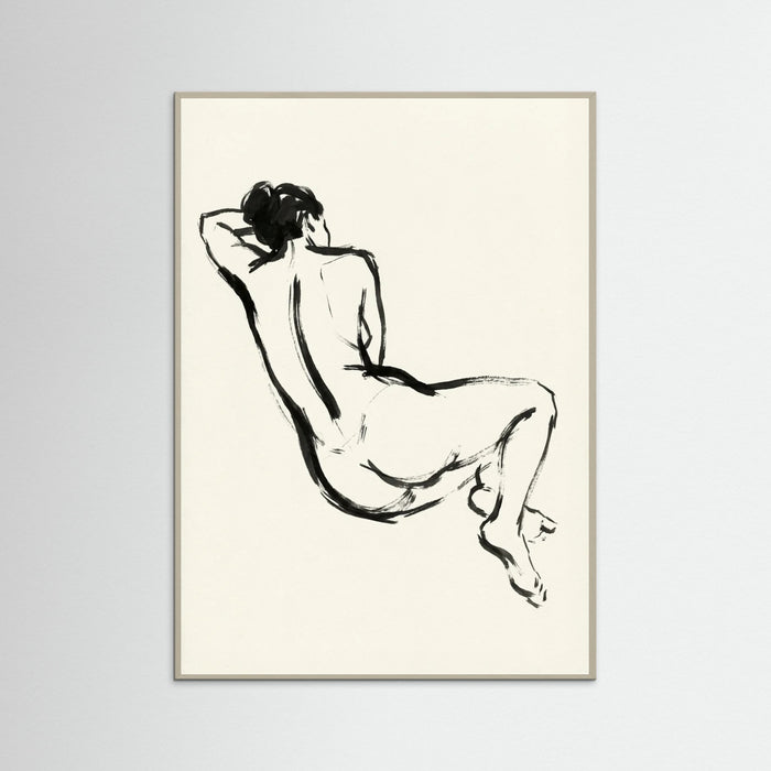 Grey Wood Seated Form