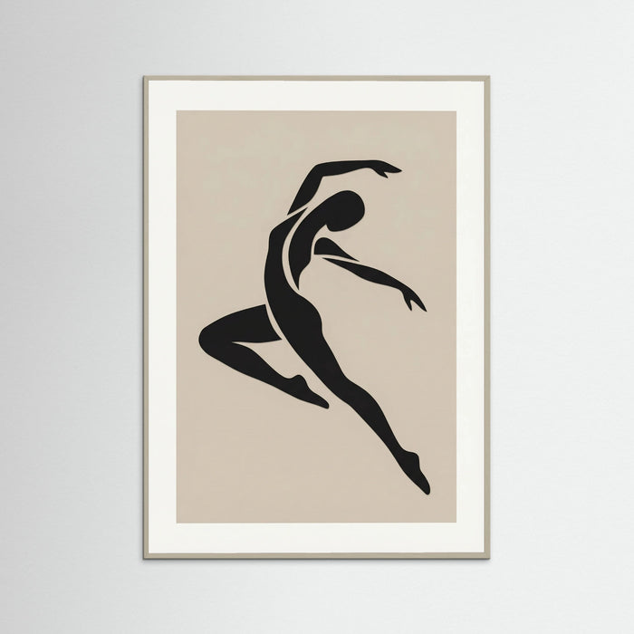 Grey Wood Seated Silhouette