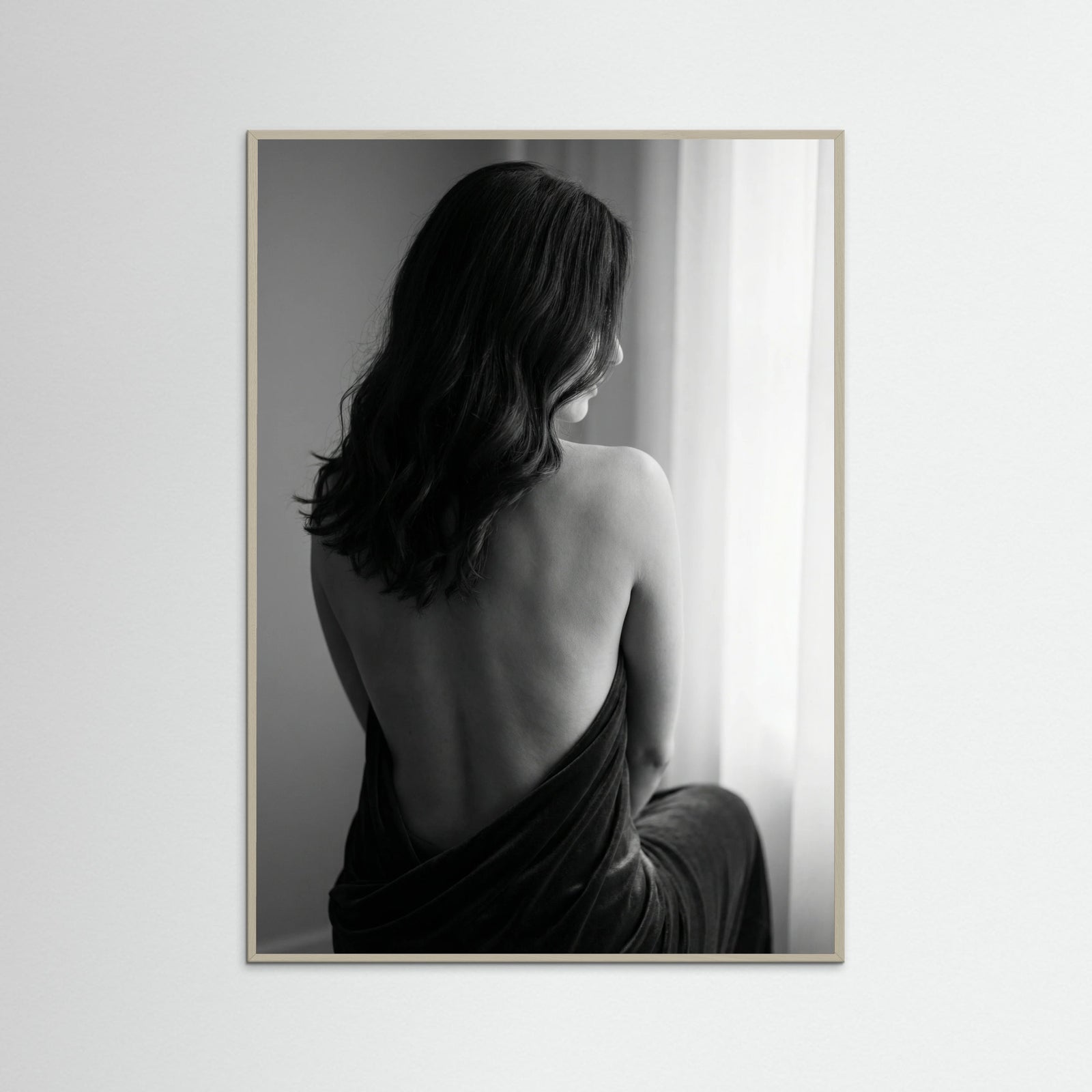 Grey Wood Sensual Noir Portrait