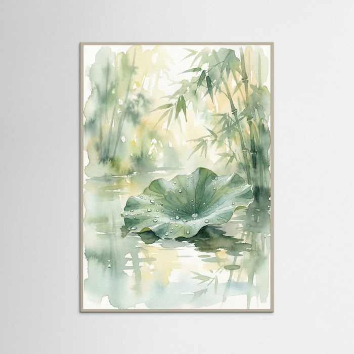Grey Wood Serene Water Lilies
