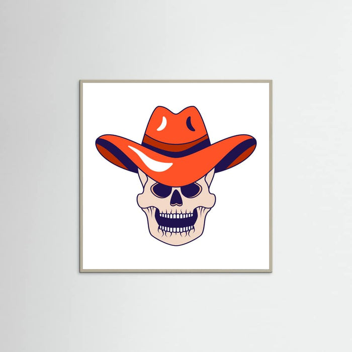 Grey Wood Skullswithheadwear Element12 Poster