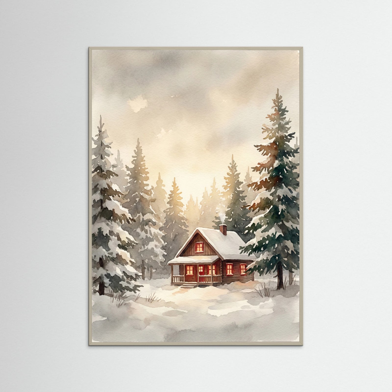 Grey Wood Snowy Path