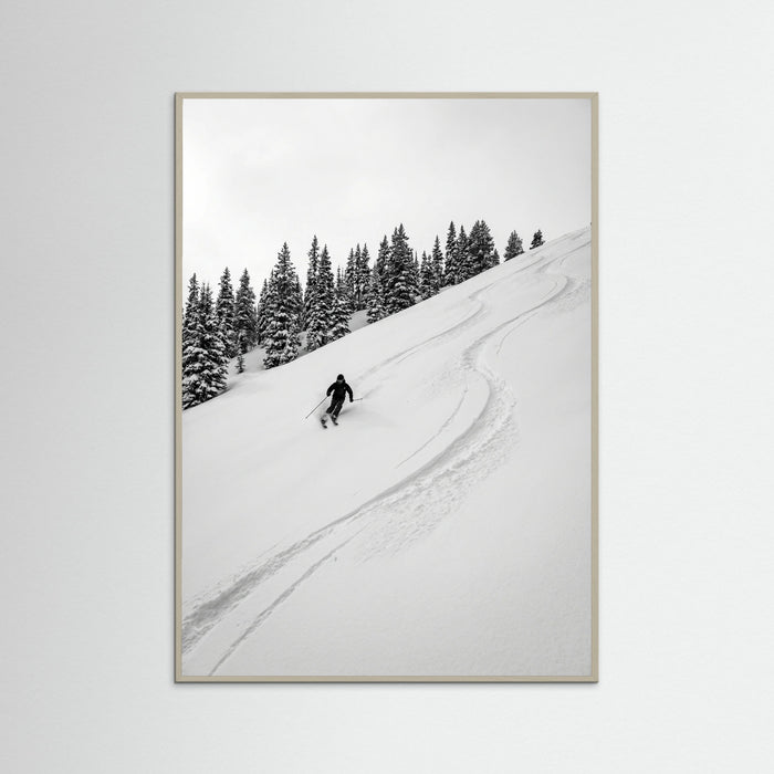 Grey Wood Snowy Serenity
