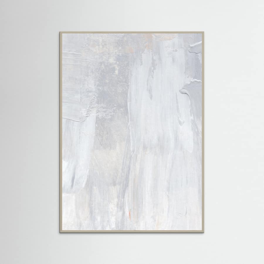 Soft Muted Gray Brushstrokes Poster – Poster und Kunstdruck