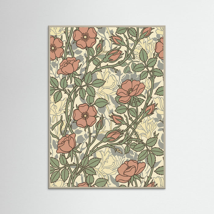 Grey Wood Soft Sunflower Pattern