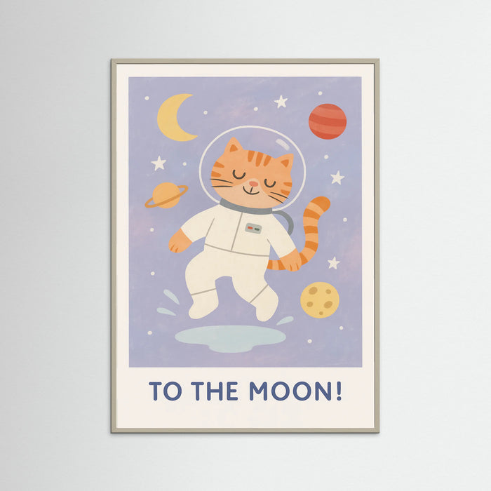 Grey Wood Space Cat