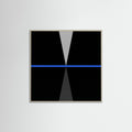 Grey Wood Square Blue Aperture