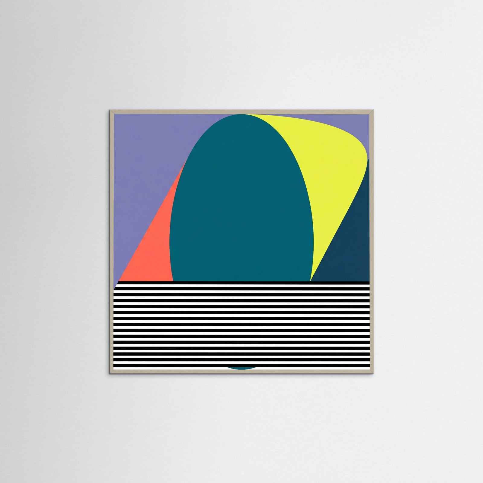 Grey Wood Square Chromatic Geometry