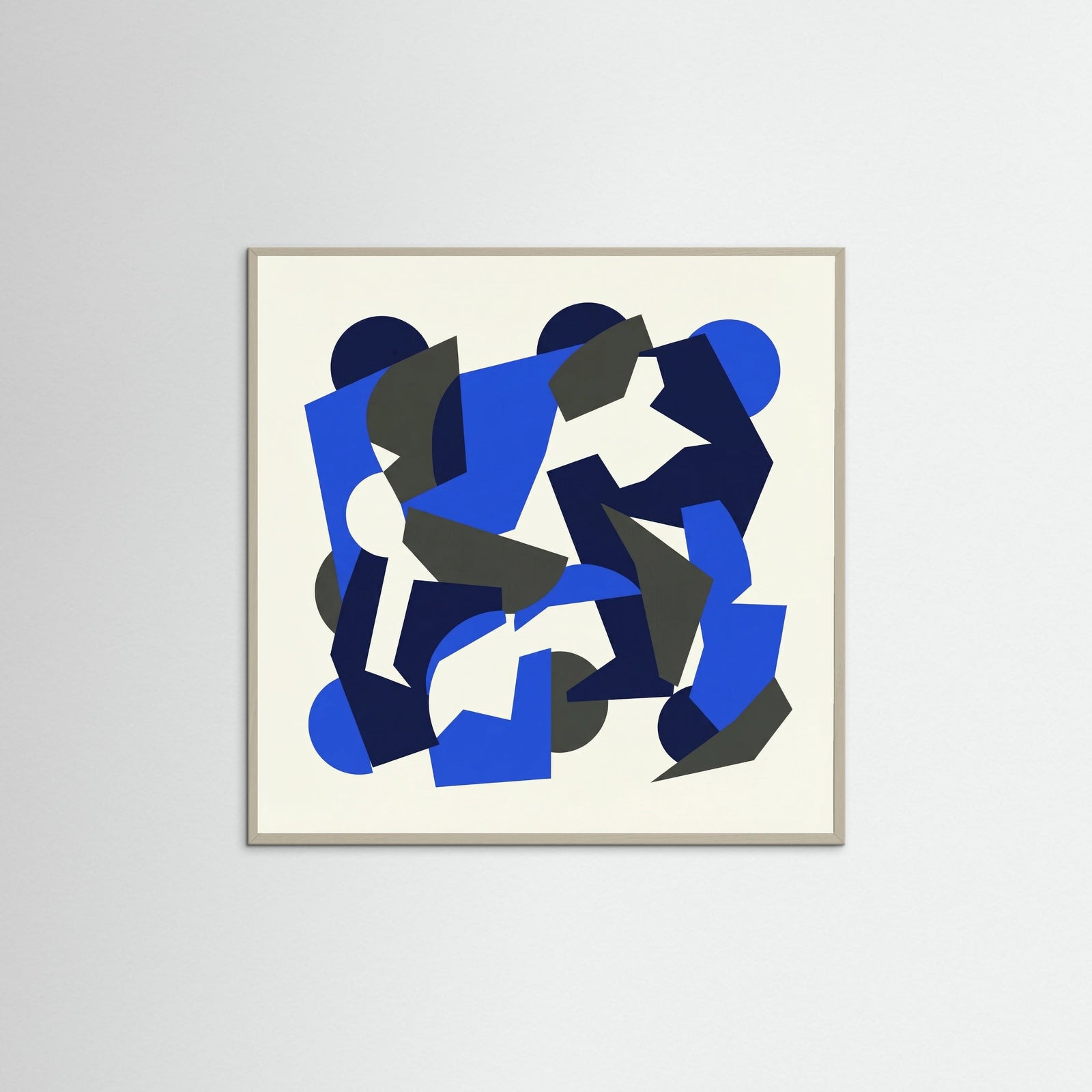 Grey Wood Square Cobalt Segments