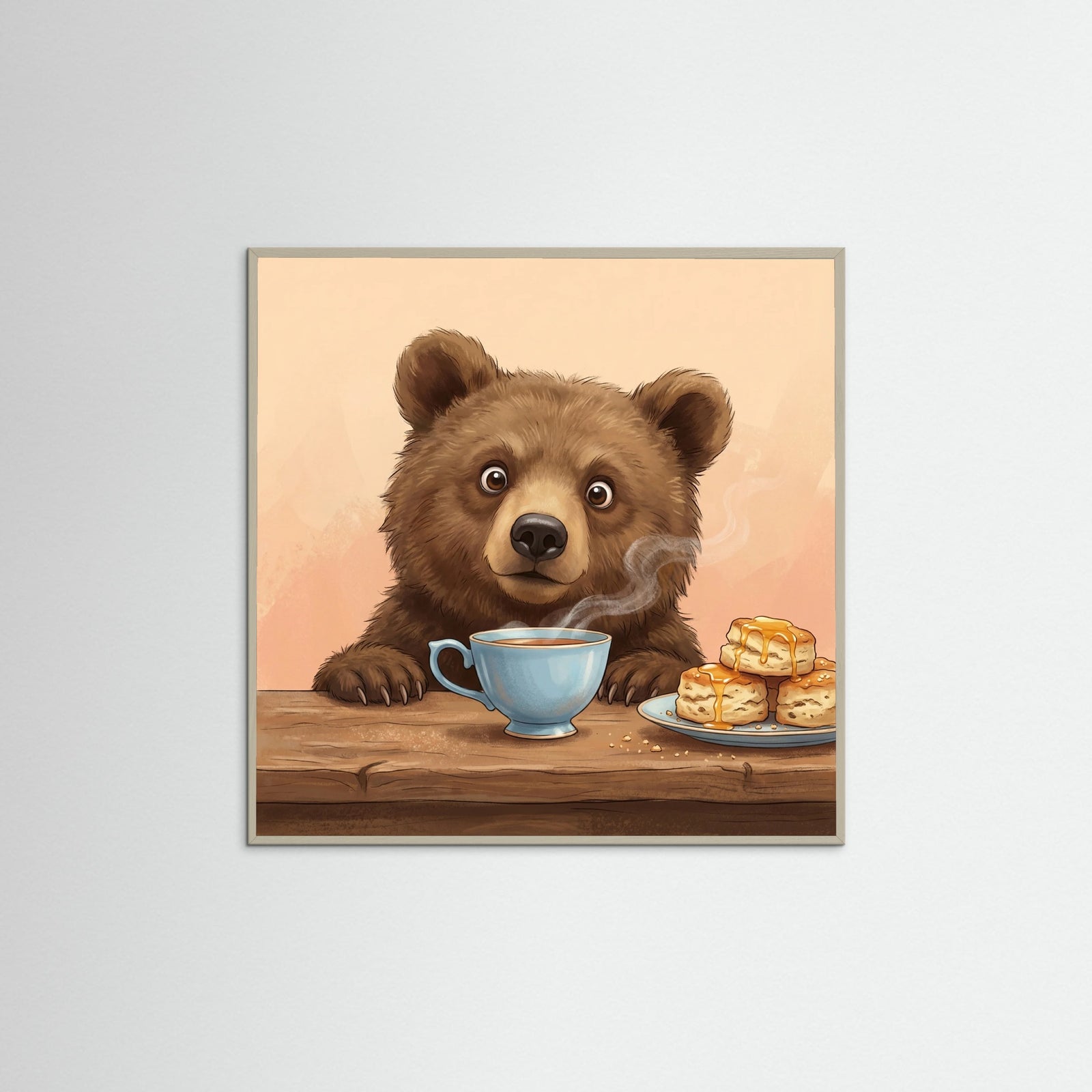 Grey Wood Square Curious Sips