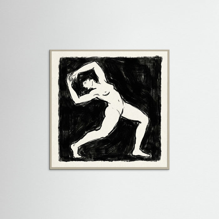 Grey Wood Square Dark Confrontation