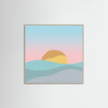 Grey Wood Square Desert Sun